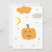 Sinaasappel Onze Kleine Pompoen 3e Verjaardags Maa Kaart (Achterkant)