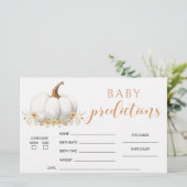 Sinaasappel onze kleine pompoen baby shower voorsp briefpapier (Staand voorkant)