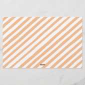 Sinaasappel onze kleine pompoen baby shower voorsp briefpapier (Achterkant)