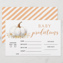 Sinaasappel onze kleine pompoen baby shower voorsp