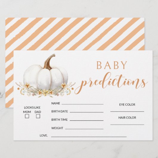 Sinaasappel onze kleine pompoen baby shower voorsp briefpapier (Voorkant / Achterkant)