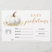 Sinaasappel onze kleine pompoen baby shower voorsp briefpapier (Voorkant)