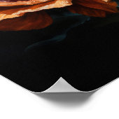 Sinaasappel Oosters Poppy Flowers Art Print Poster (Hoek)