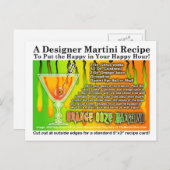 Sinaasappel Ooze Halloween Martini Recept Briefkaa Briefkaart (Voorkant / Achterkant)