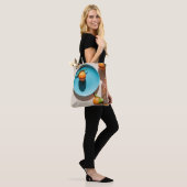 Sinaasappel op bord tote bag (Op model)