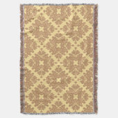 sinaasappel op crème arabesk design deken (Voorkant Verticaal)