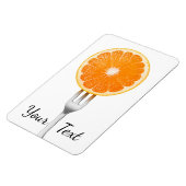 Sinaasappel op een vork magneet (Linkerzijde)