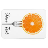Sinaasappel op een vork magneet (Horizontaal)
