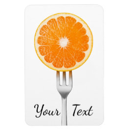 Sinaasappel op een vork magneet