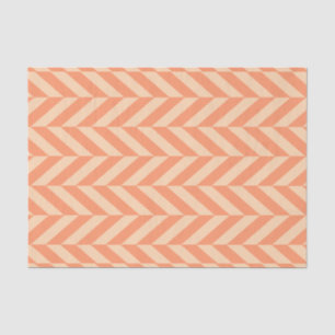 Sinaasappel op peach Herringbone Tissuepapier