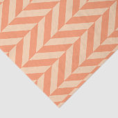 Sinaasappel op peach Herringbone Tissuepapier (Detail)