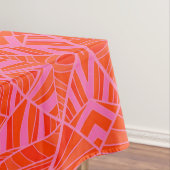 Sinaasappel op roze Geometrische Patroontablet doo Tafelkleed (Voorbeeld)