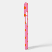 Sinaasappel op roze stippen Patroonontwerp Case-Mate iPhone Case (Achterkant / Links)