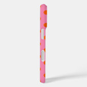 Sinaasappel op roze stippen Patroonontwerp Case-Mate iPhone Case (Achterkant / Rechts)
