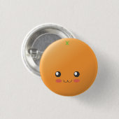 Sinaasappel - Oranje Ronde Button 3,2 Cm (Voorkant /achterkant)