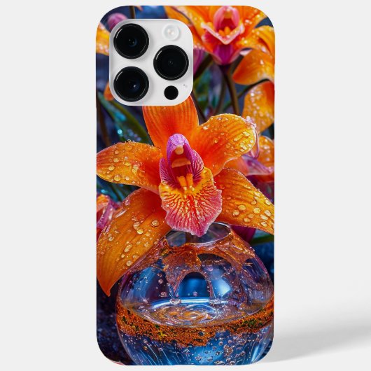 Sinaasappel orchidee bloem Case-Mate iPhone case (Achterkant)