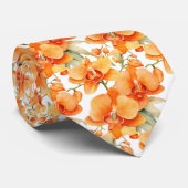 Sinaasappel Orchideeën Herfst Kleuren Stropdas (Opgerold)