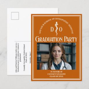 Sinaasappel Osteopathische Medische School Afstude Uitnodiging Briefkaart