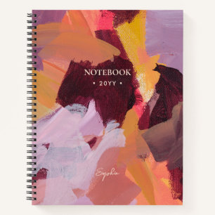 SINAASAPPEL & PAARSE   Abstracte kunst gepersonali Notitieboek