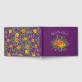 Sinaasappel & Paarse Pruim Pioen & Roze Bloemige B Gastenboek (Volledig)