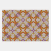 Sinaasappel & Paarse Verpakking Papier Blad Set va Inpakpapier Vel (Voorkant 3)