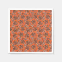 Sinaasappel paisley damast bloemmotief oosterse et