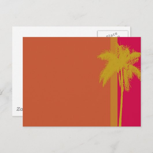 Sinaasappel palmboom briefkaart (Voorkant / Achterkant)