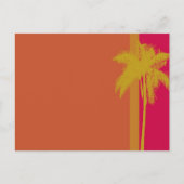 Sinaasappel palmboom briefkaart (Voorkant)