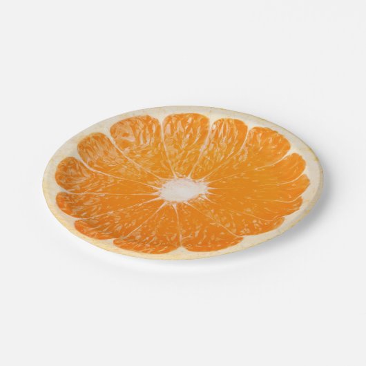 Sinaasappel Papieren Bordje (Gekanteld)