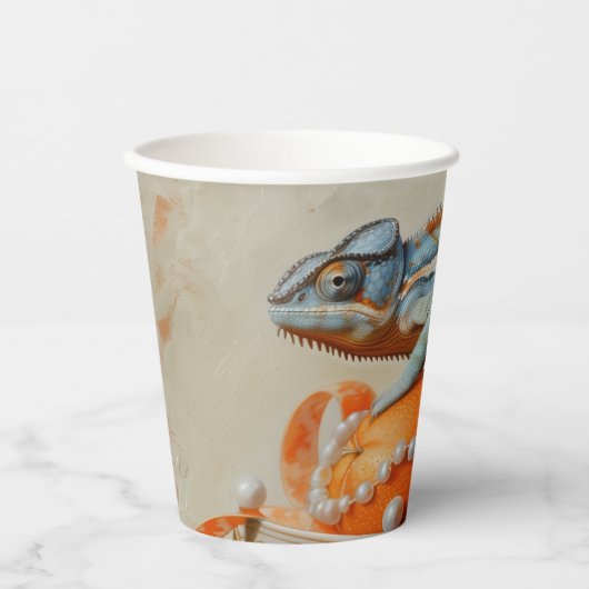 Sinaasappel - Papieren kopjes Maat 236ml Papieren  Papieren Bekers (Voorkant)