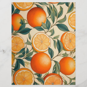 Sinaasappel Patroon Briefpapier Papier