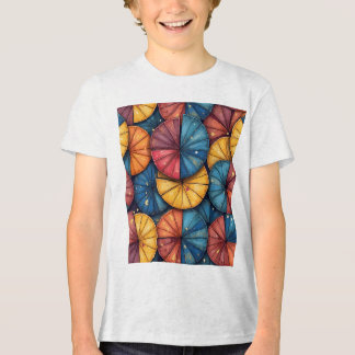 Sinaasappel patroon T-shirt met korte mouwen voor