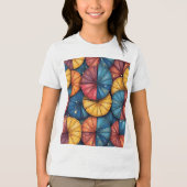 Sinaasappel patroon T-shirt met korte mouwen voor  (Voorkant)