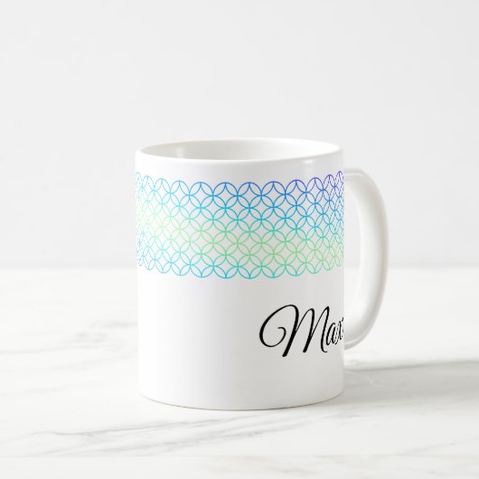 Sinaasappel Peel Border Gepersonaliseerde Mok (Voorkant rechts)