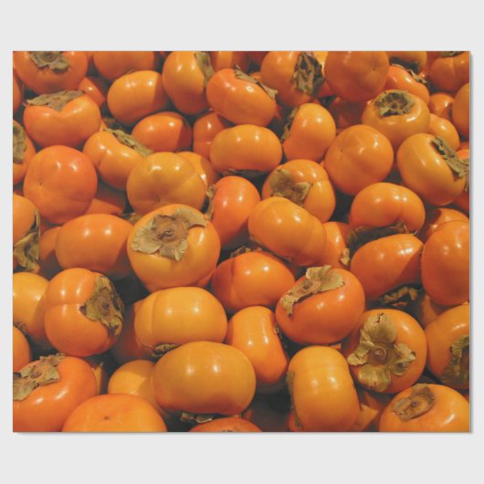 Sinaasappel Persimmon Fruits, vers Cadeaupapier (Vlak)