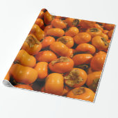 Sinaasappel Persimmon Fruits, vers Cadeaupapier (Uitgerold)