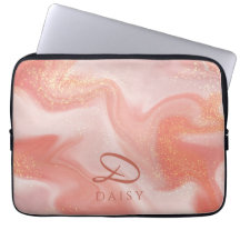 Sinaasappel Perzik Goud Glitter Marmer 