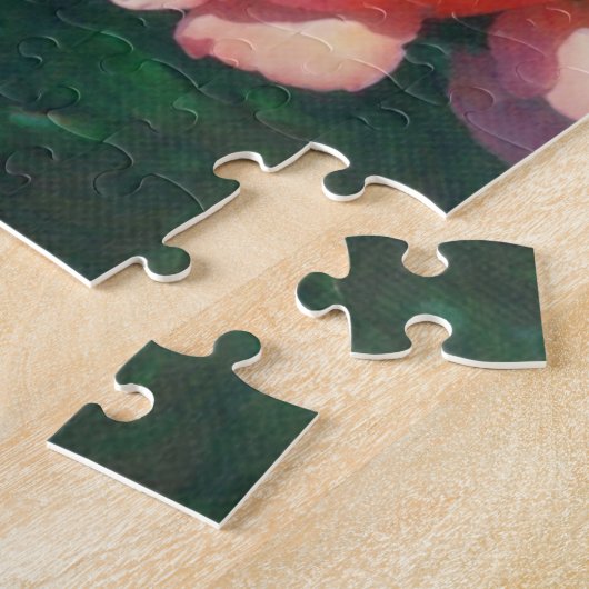 Sinaasappel Perzik Roos Tuin Puzzel Legpuzzel (Zijkant)