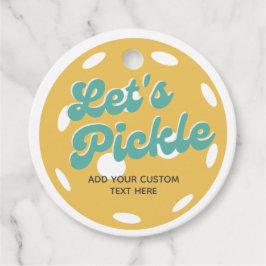 Sinaasappel Pickleball Laten we Pickle Gepersonali Bedankjes Labels