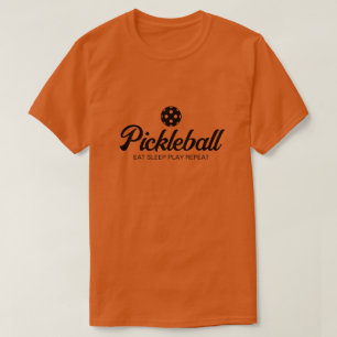 Sinaasappel Pickleball T shirt voor mannelijke spe