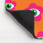 Sinaasappel&Pink Evil Evil Eye Flowers Muismat (Hoek)