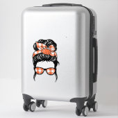 Sinaasappel Plaid met pompoen Bandana Messy broodj Sticker (Koffer)