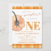 Sinaasappel Plaid Onze kleine pompoen draait er ee Kaart (Voorkant)