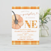 Sinaasappel Plaid Onze kleine pompoen draait er ee Kaart (Staand voorkant)