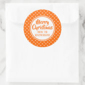 Sinaasappel Polka Dots Kerst stickers (Tas)