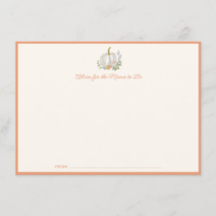 Sinaasappel Pompoen Bloemige Herfst Baby Shower Aa Advieskaart