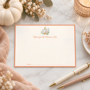 Sinaasappel Pompoen Bloemige Herfst Baby Shower Aa Advieskaart