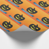 Sinaasappel pompoen cadeaupapier (Hoek)