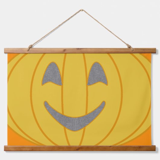 Sinaasappel pompoen hangend wandkleed (Voorkant)