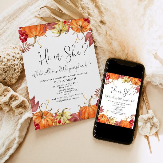 Sinaasappel pompoen herfst geslacht onthulling kaart